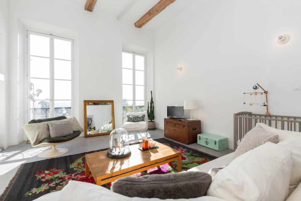 Apartamento 06J - Superb Duplex Loft With Ac - Sea View Niza Exterior foto